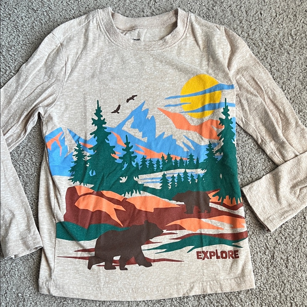 Jumping Beans Explore Nature Long Sleeve Shirt - Beige